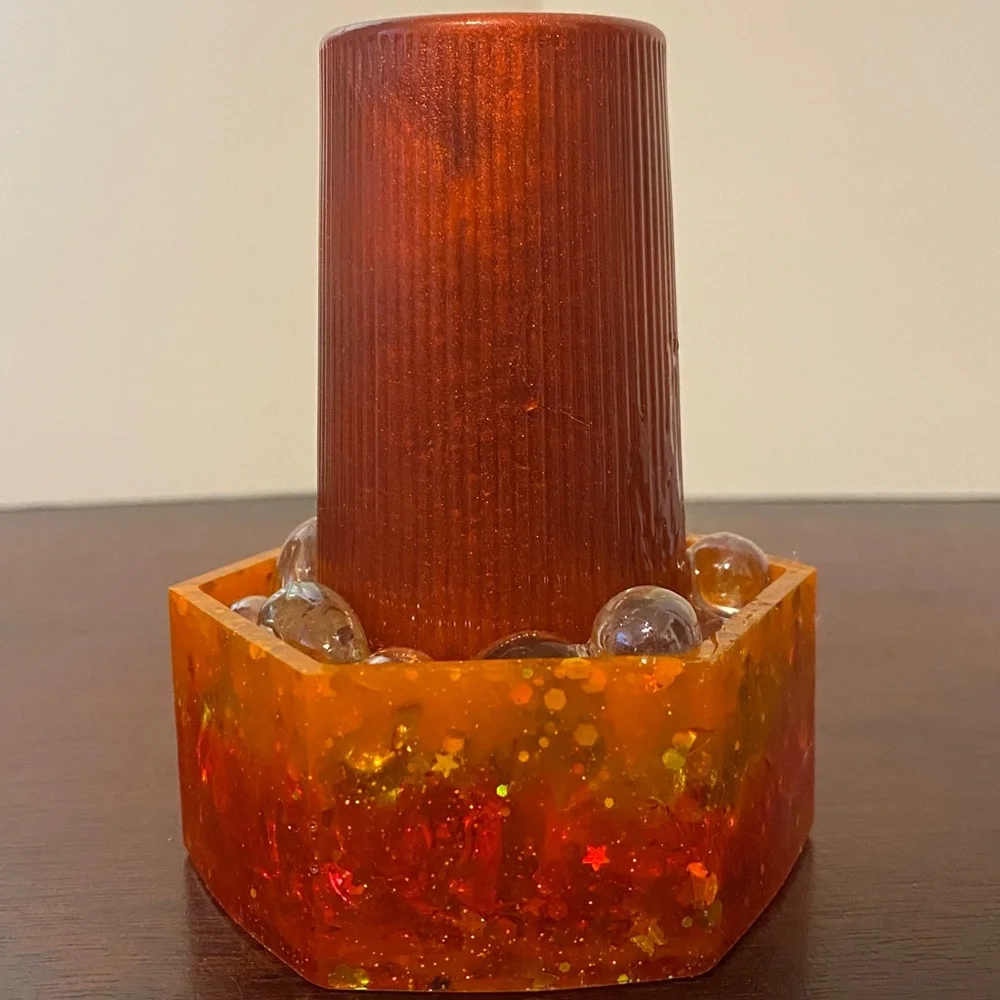 Diffuser Set - Exquisite Alai Tsuki Red & Orange Vase